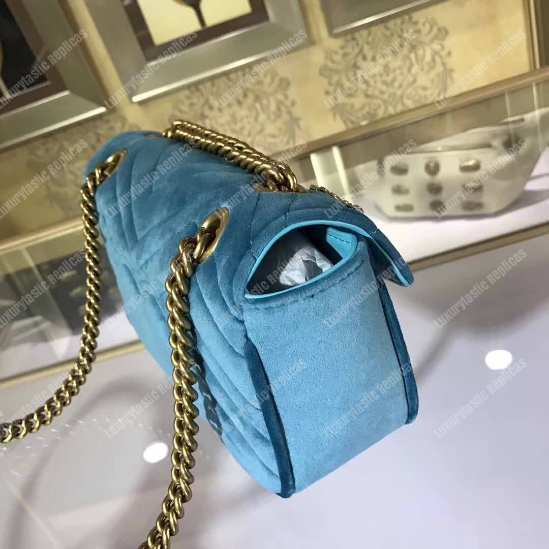 G*u*i gg marmont embroidered velvet mini bag bee