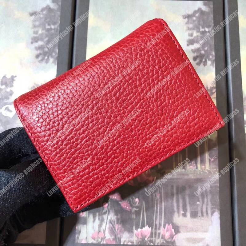 G*u*i garden leather wallet red with bat