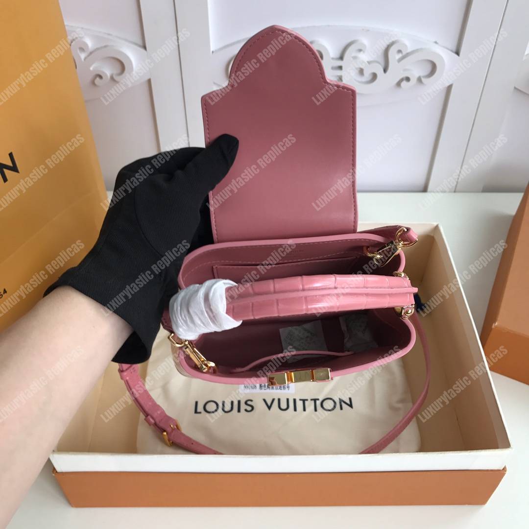 LV Capucines Mini Crocodilien Mat Rose Tourmaline