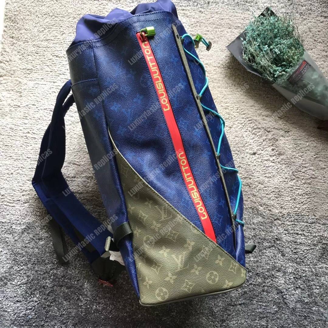 LV Backpack 2 Monogram Canvas Blue