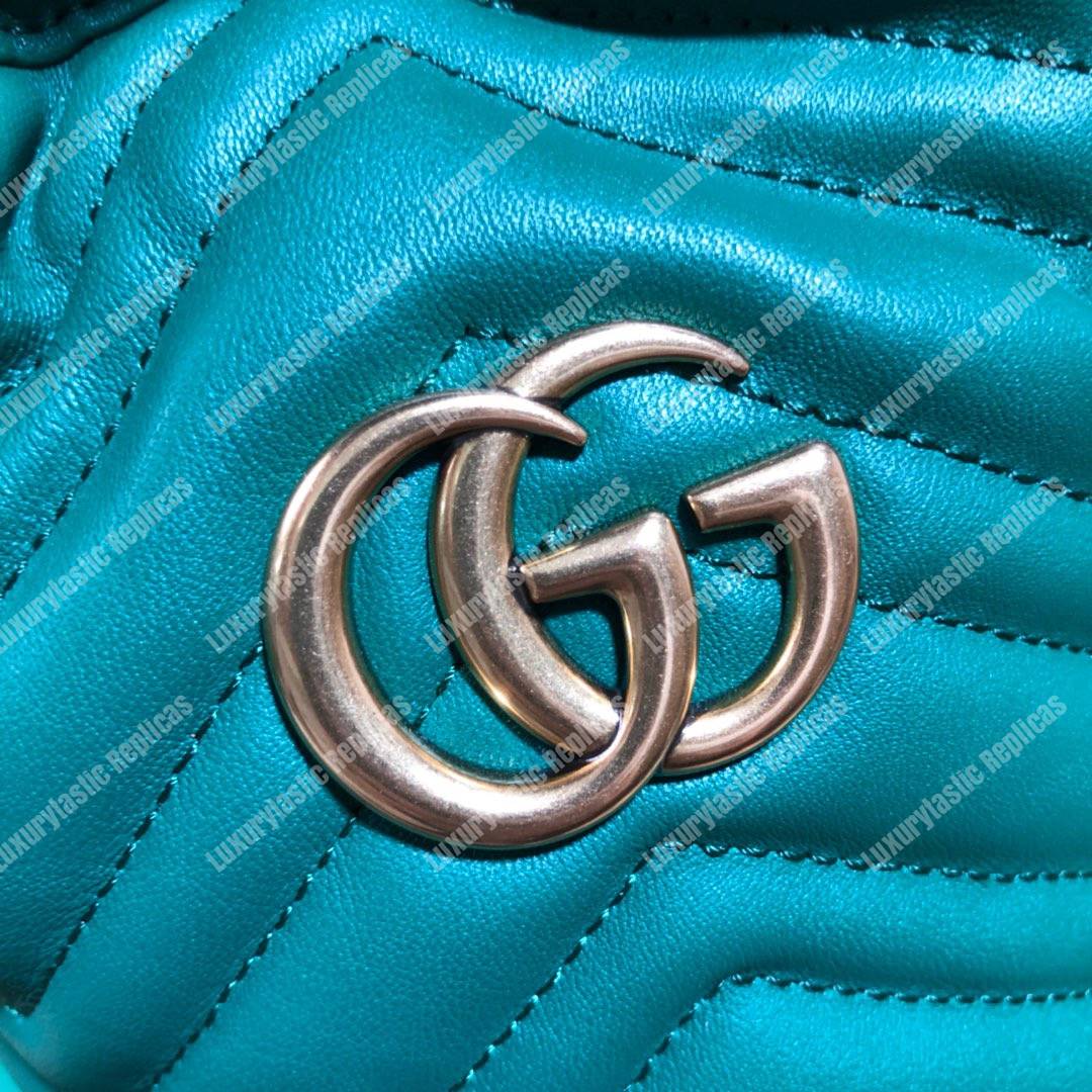 G*u*i gg marmont mini bucket bag green