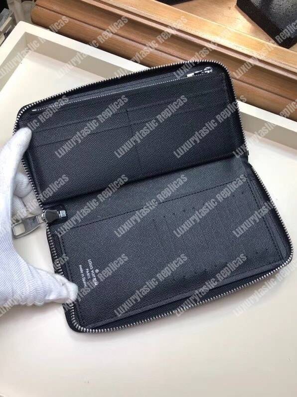 LV Zippy Wallet Vertical Taiga Leather