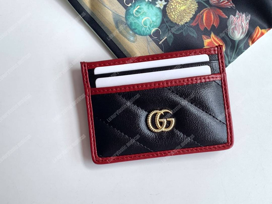 G*u*i gg marmont card case twisted black