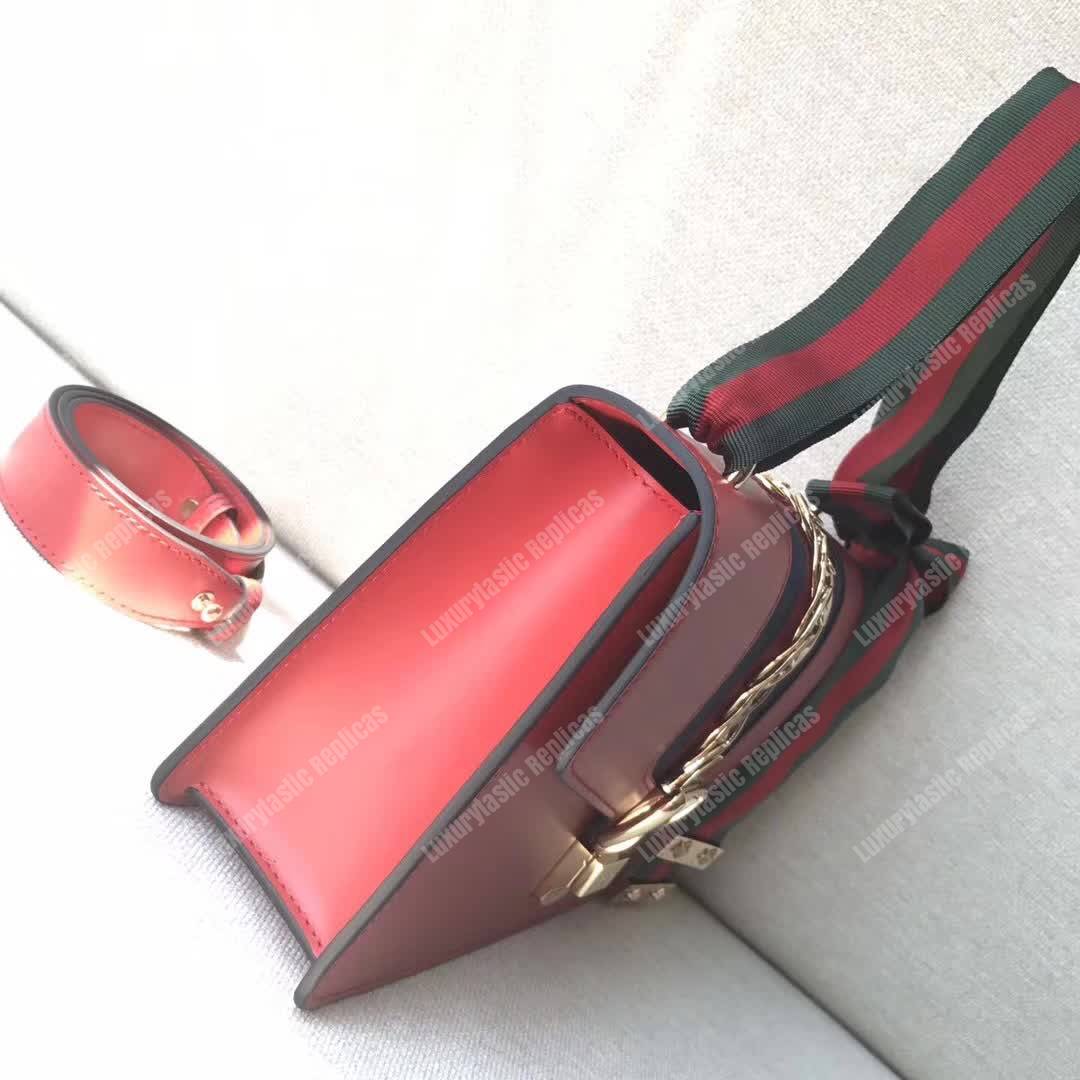 G*u*i sylvie small shoulder bag hibiscus red