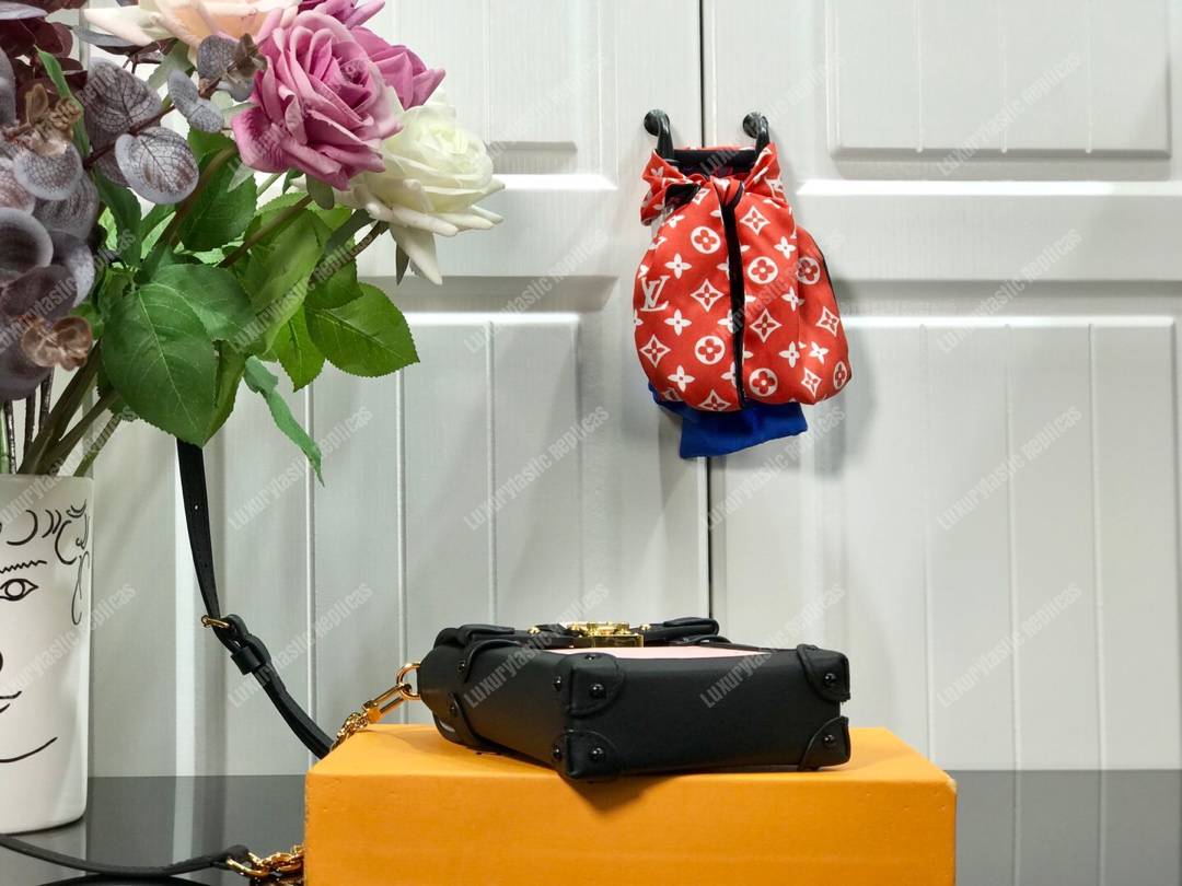 LV Pochette Verticale Trunk Epi Leather Rose Ballerine
