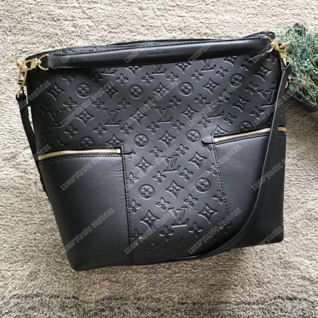 LV Melie Designer Monogram Leather Noir