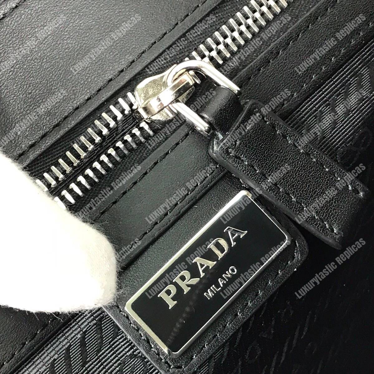 Pra*a saffiano leather men’s bag red