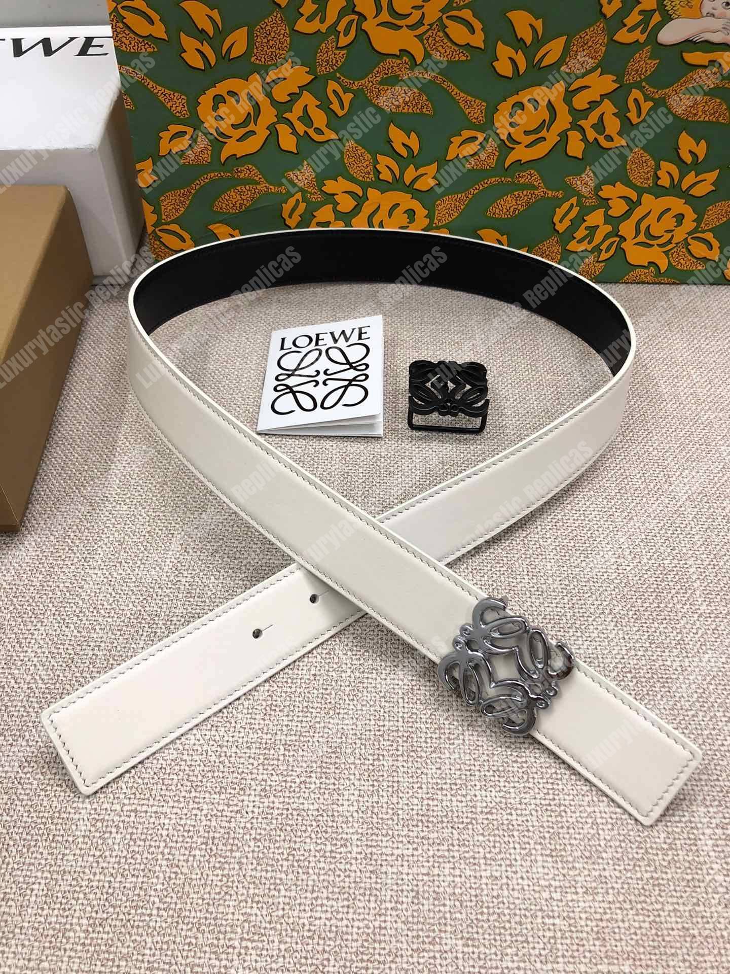 Loewe Anagram Belt 3.2Cm White