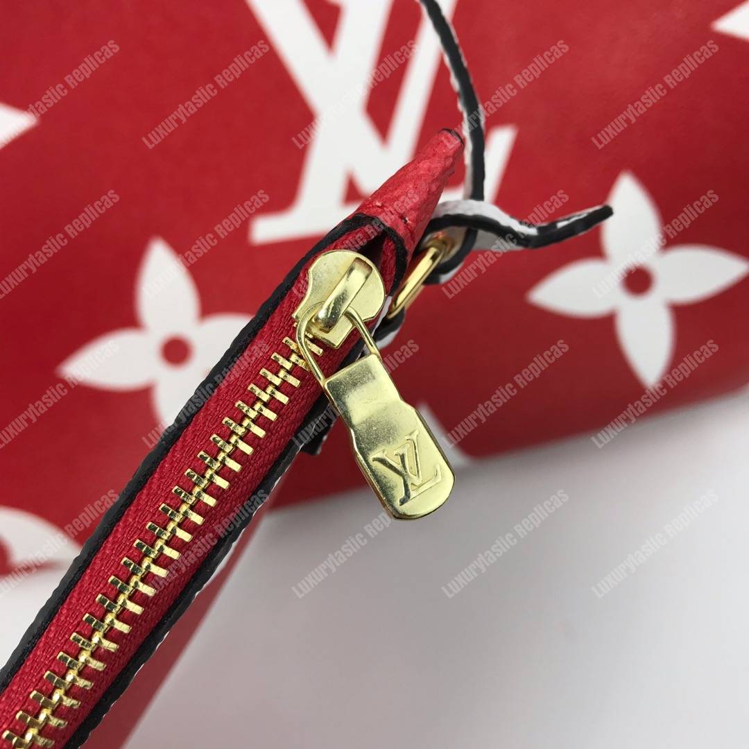 LV Neverfull MM Monogram Rouge