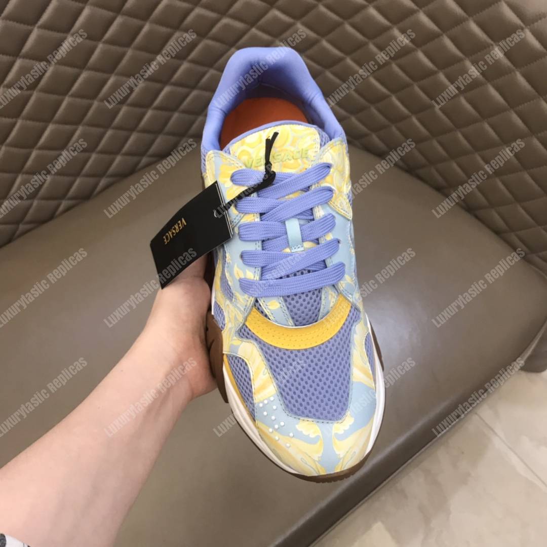 Versace Squalo Sneakers Blue/Flower Print