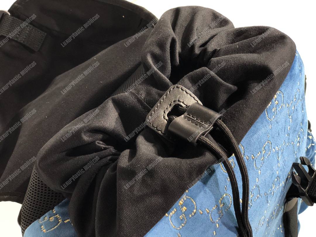 G*u*i medium gg velvet backpack blue