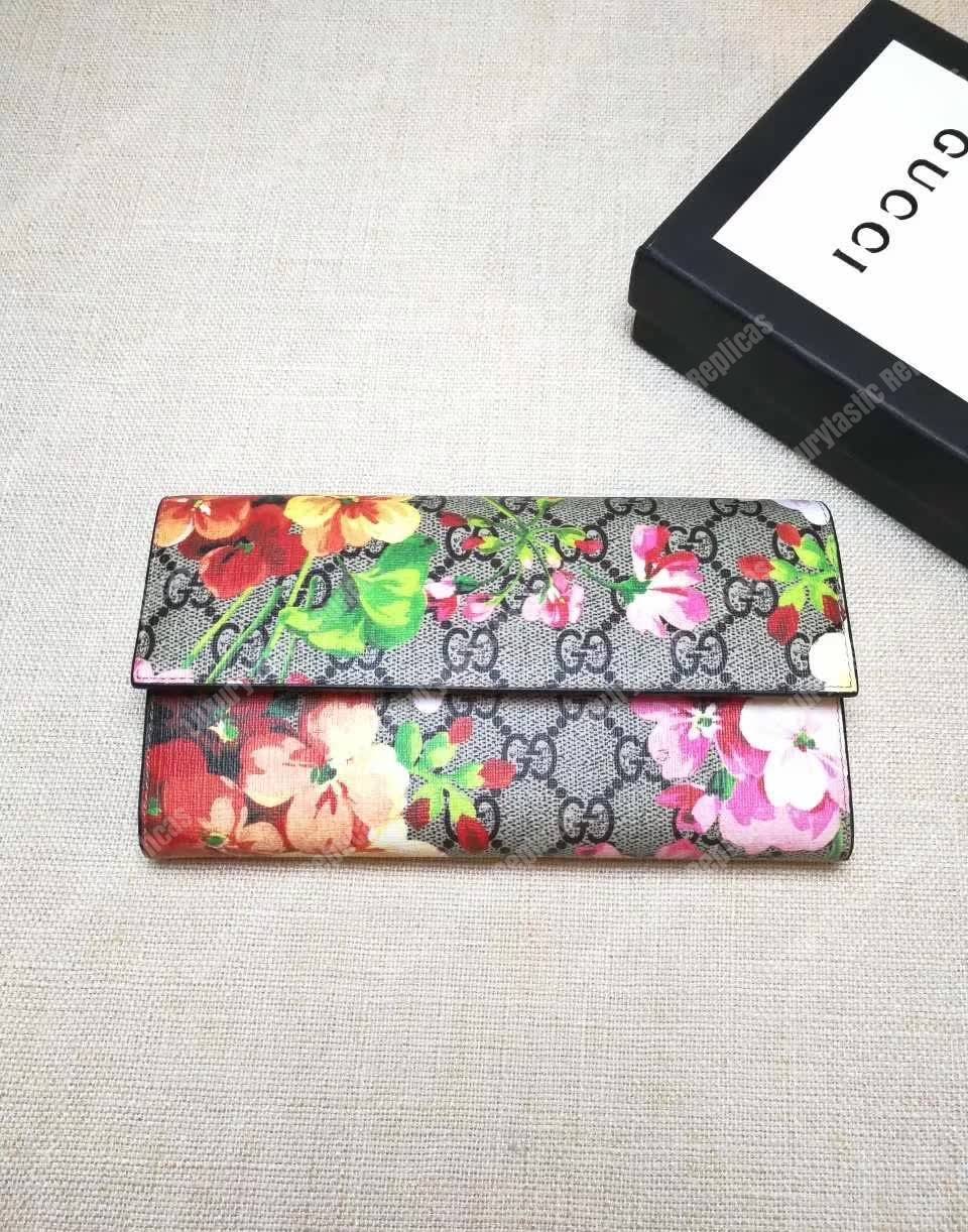 G*u*i gg blooms continental wallet antique rose