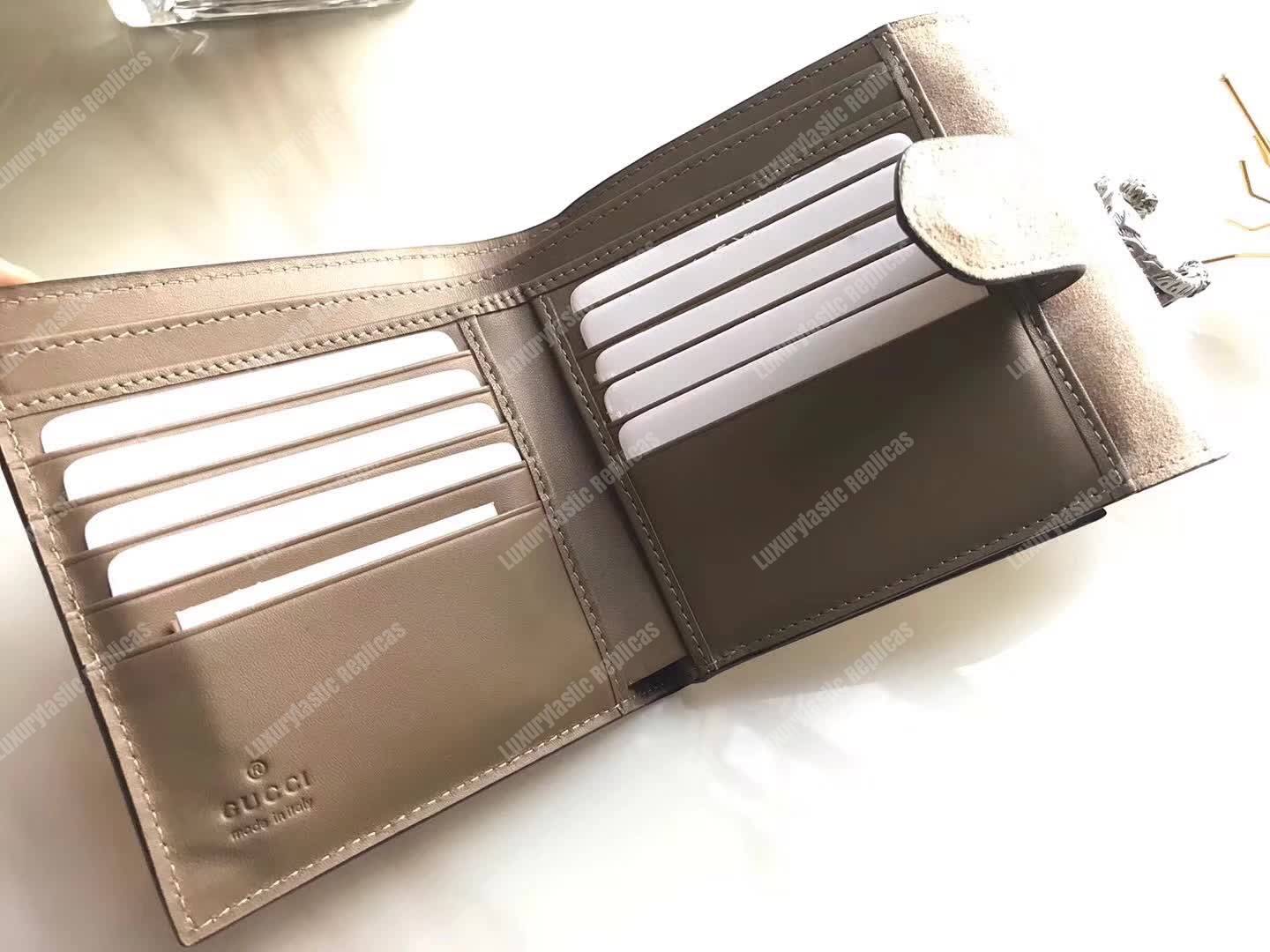 G*u*i dionysus suede wallet taupe