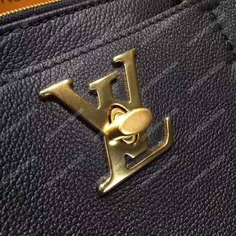 LV Lockmeto Handbag Luxury Leather Noir