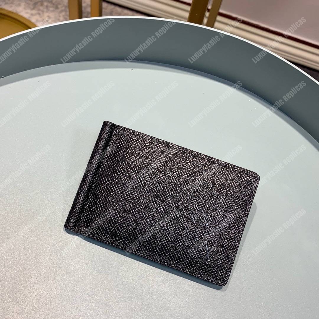 LV Pince Wallet Taiga Leather Noir