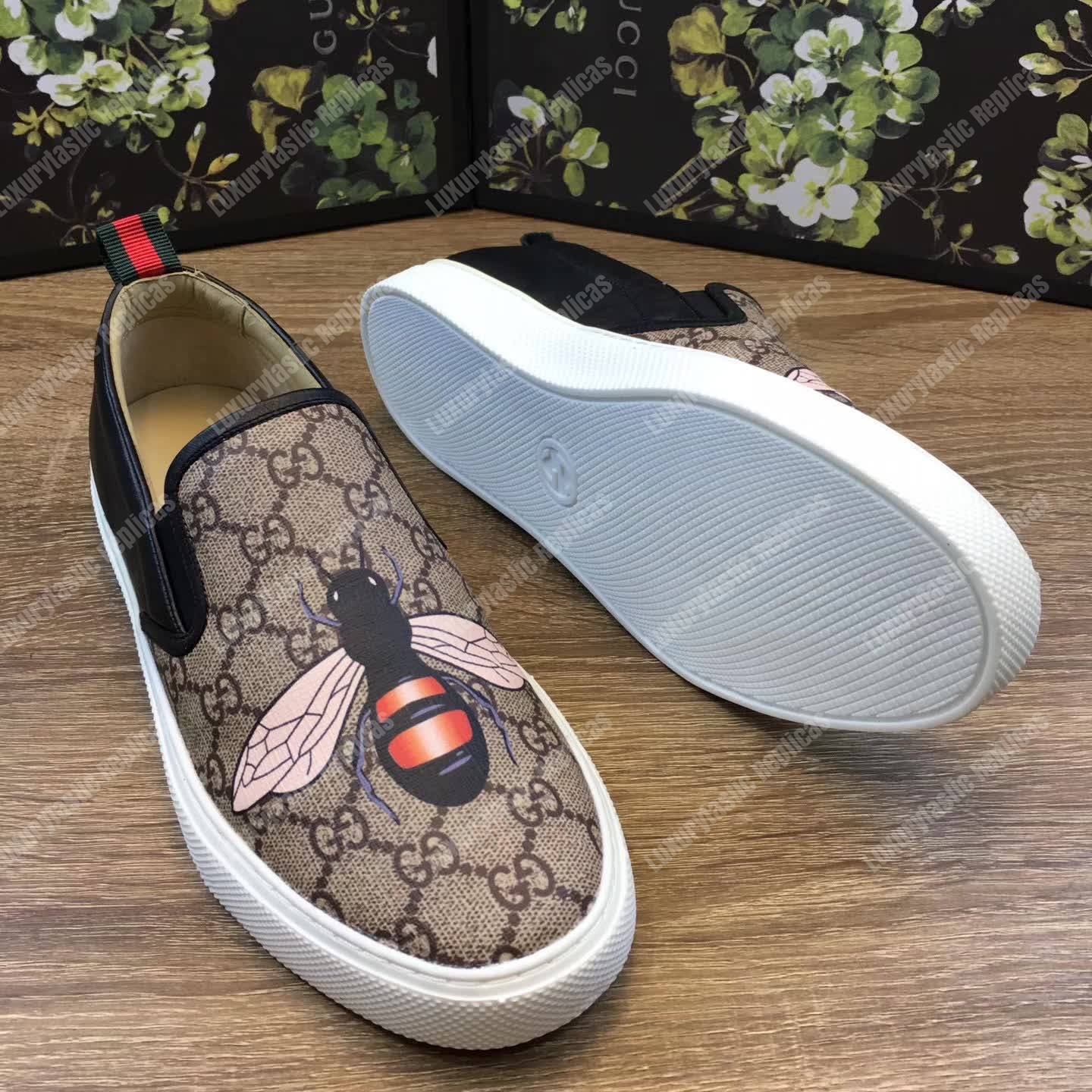 G*u*i gg sup*e bee slip-on sneaker