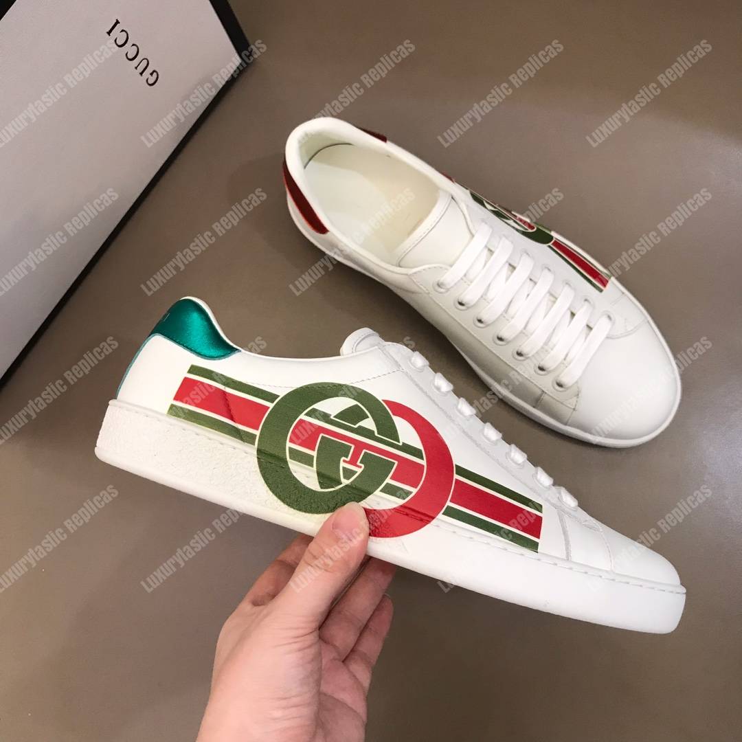 G*u*i ace sneaker with interlocking g white