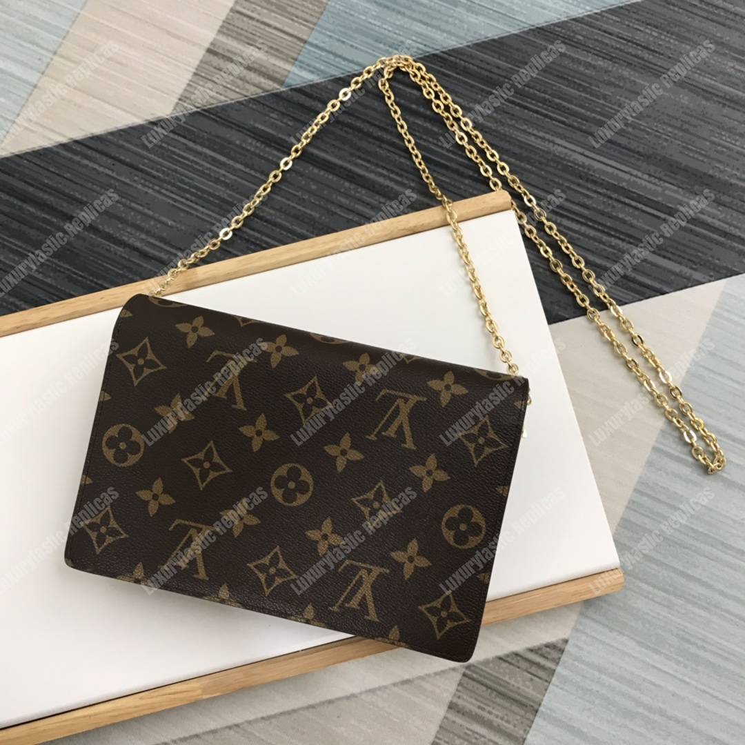 LV Vavin Chain Wallet Monogram Noir