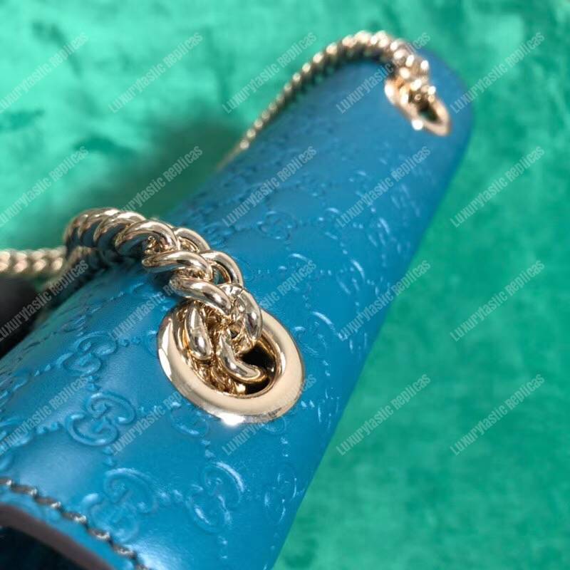 G*u*i emily mini micro G*u*issima bag blue