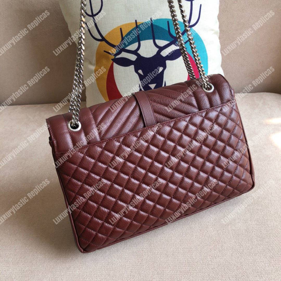 Saint Laurent Classic Large Soft Envelope Dark Red