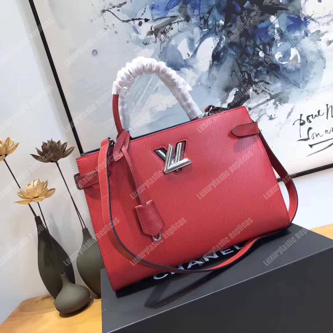 LV Twist Tote Epi Leather Coquelicot