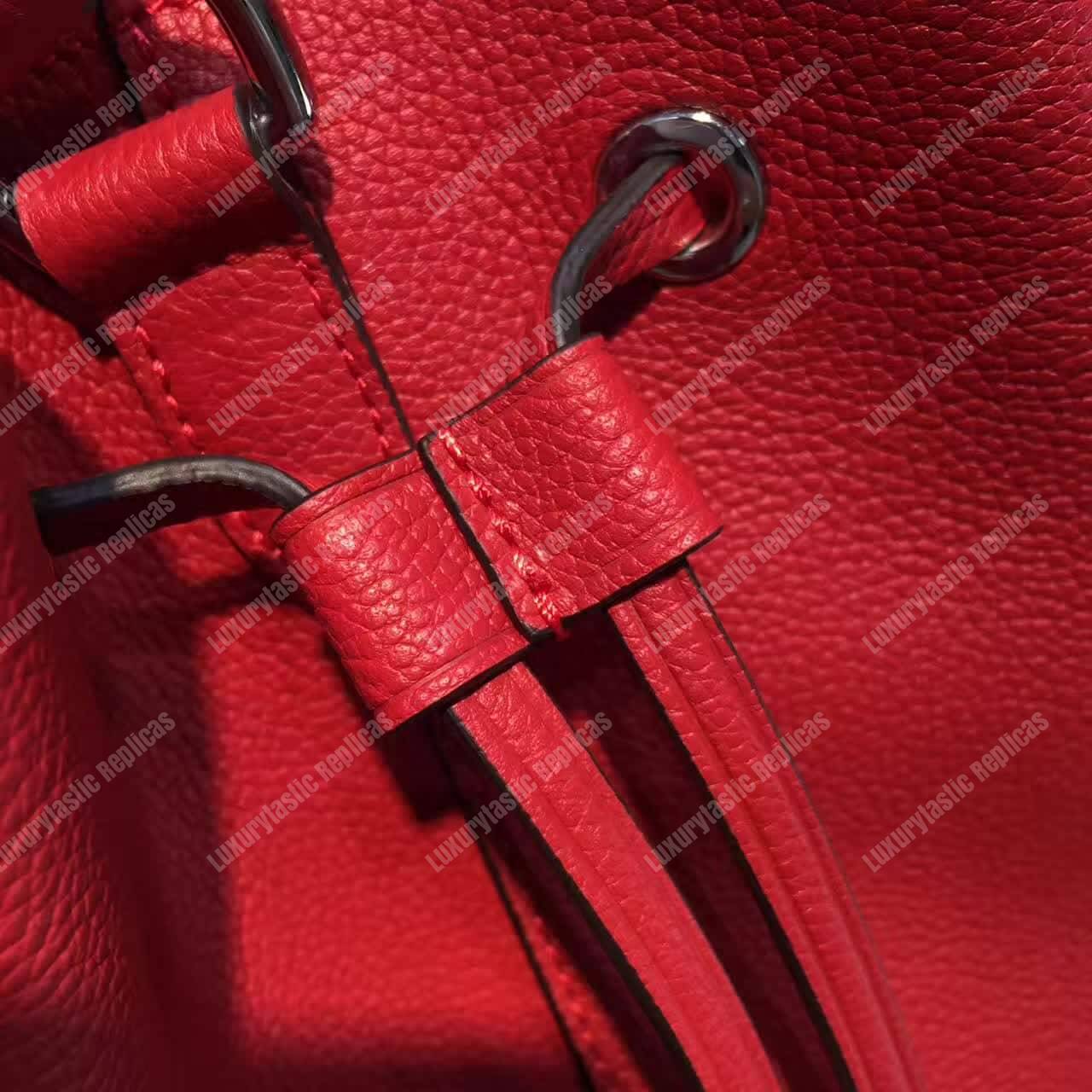 LV Lockme Bucket Red Braided