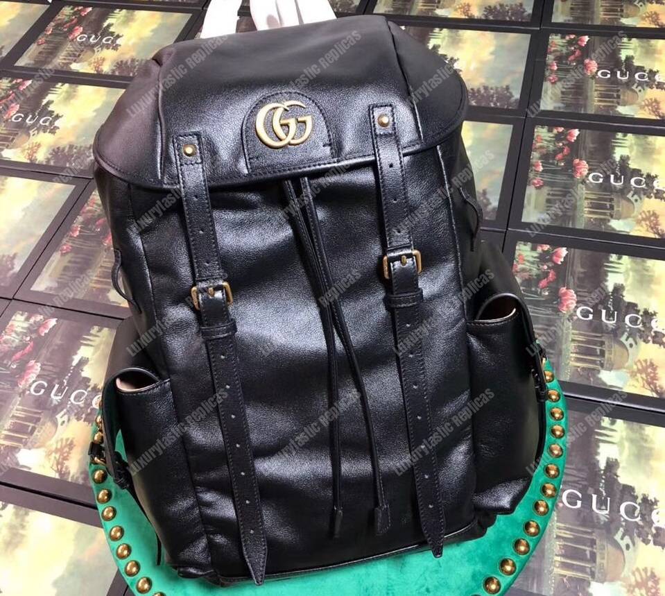 G*u*i re(belle) leather backpack black