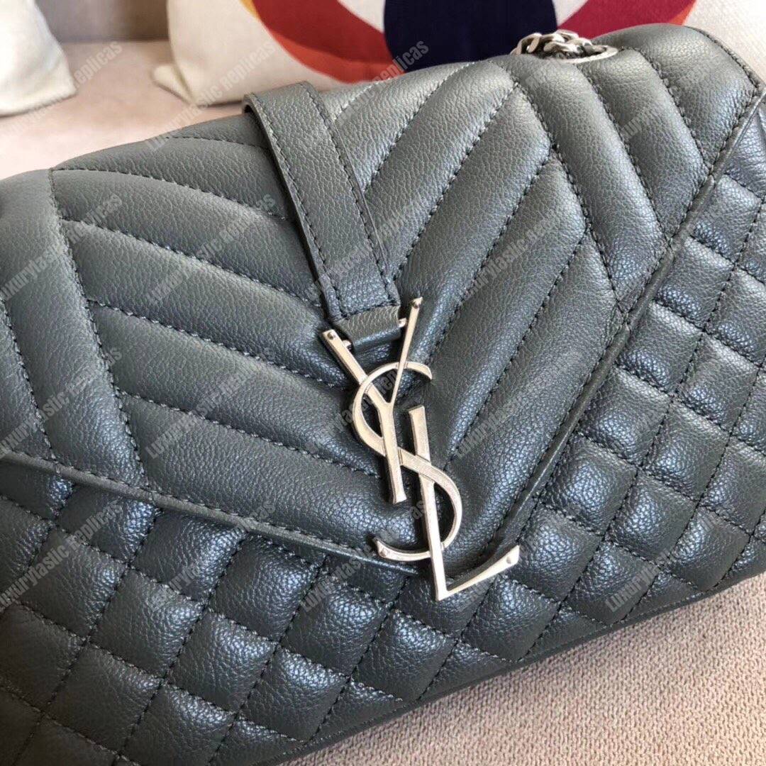 Saint Laurent Classic Medium Soft Envelope Dark Anthracite