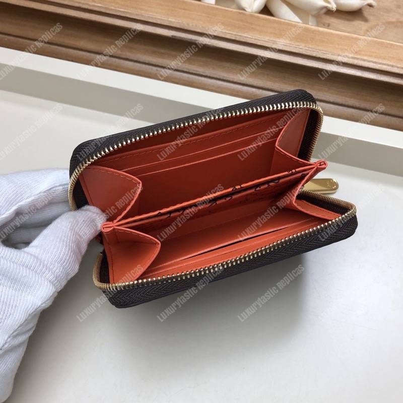 LV Zippy Coin Purse Catogram Dogs and Cats Brown Orange