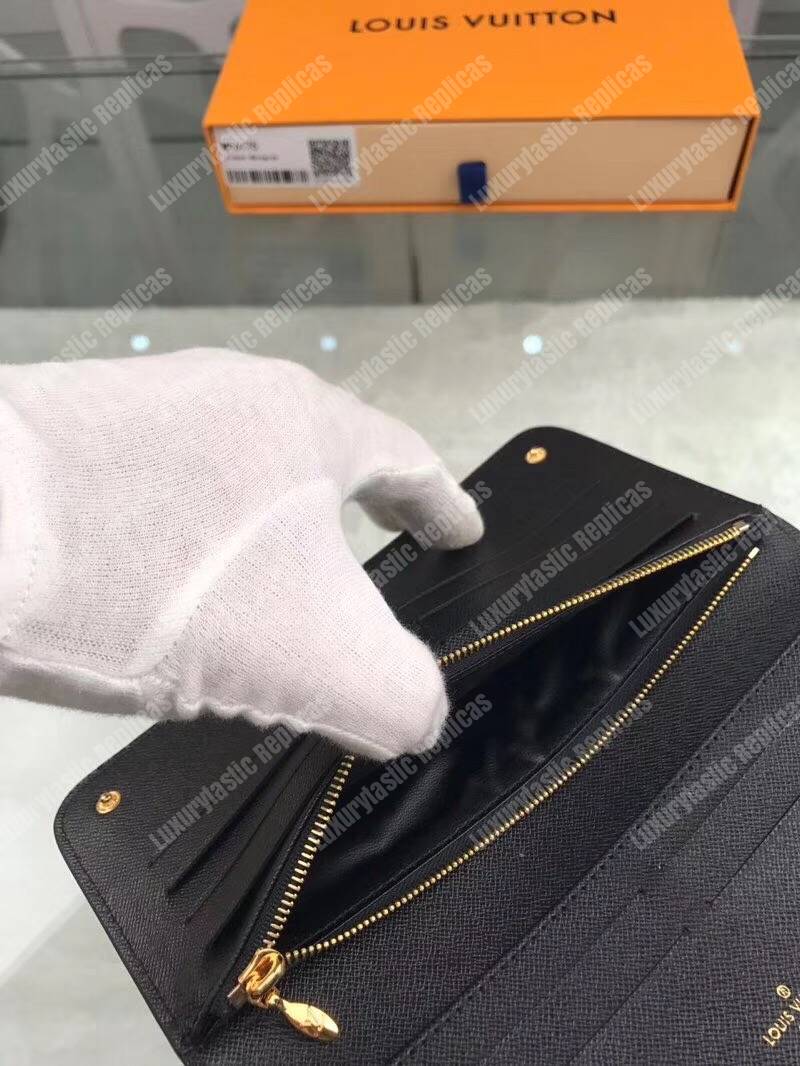 LV Monogram Canvas And Leather Kimono Wallet Black
