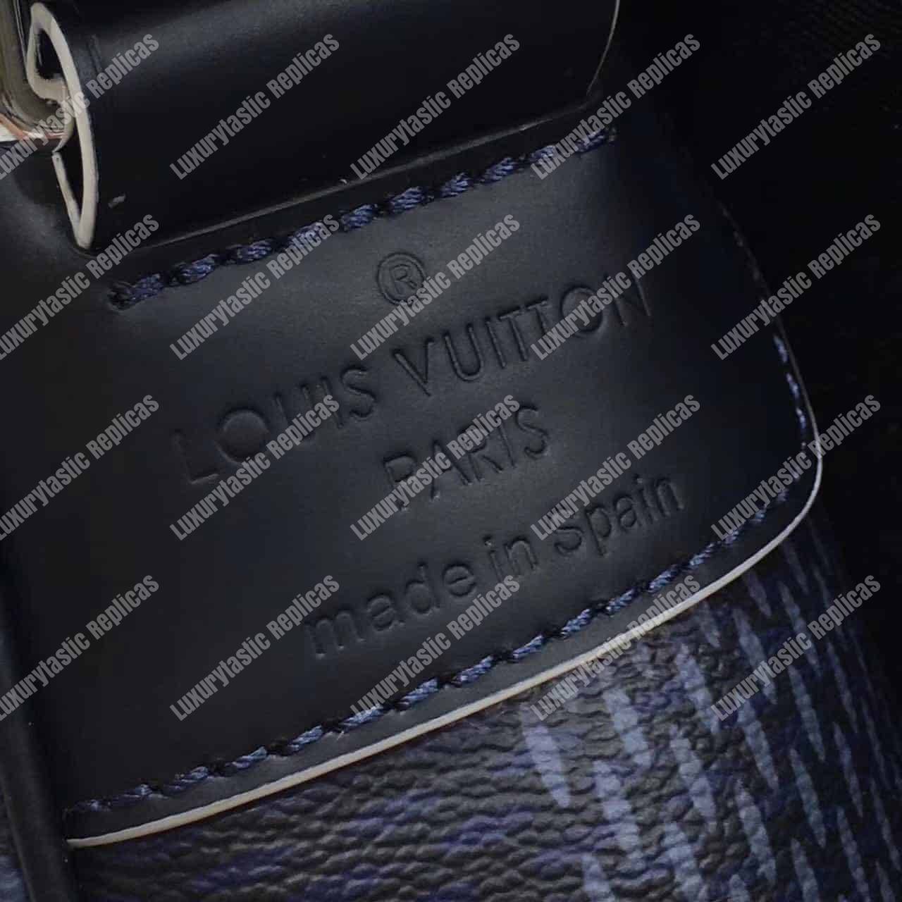LV District PM Messenger Bag Damier Cobalt Canvas Yellow