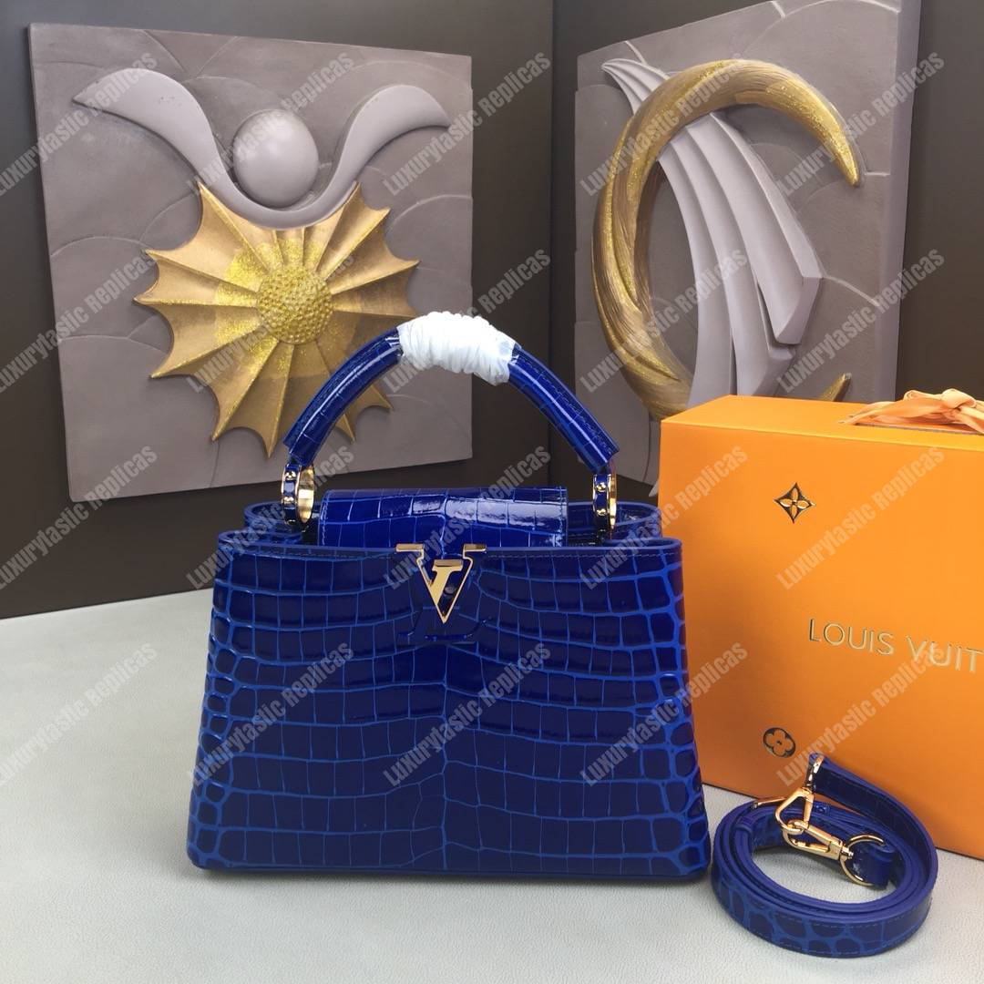LV Capucines BB Crocodilien Brillant Saphir