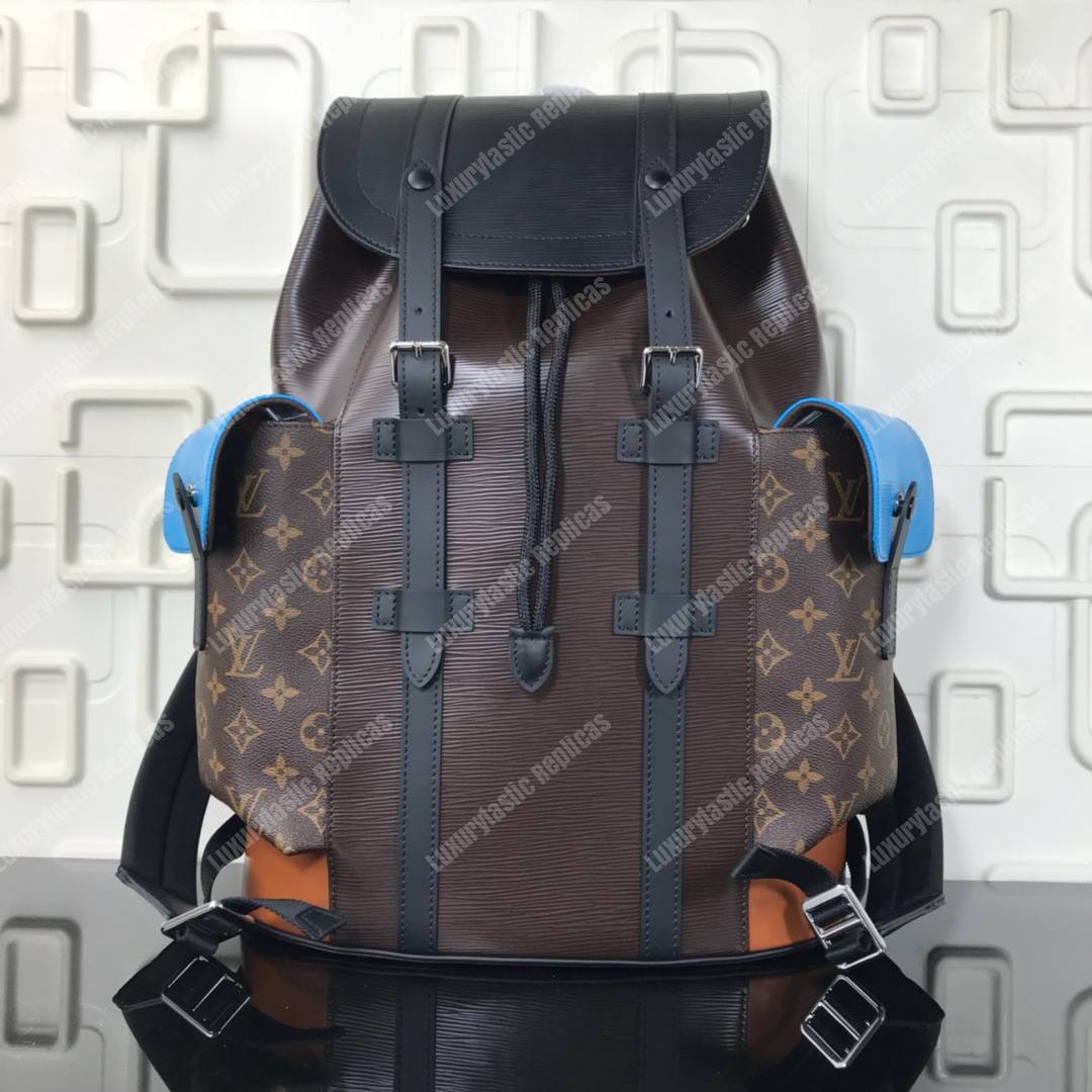 LV Christopher Backpack Epi Leather Monogram Canvas