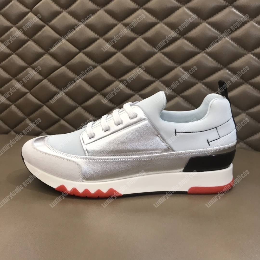 H**mes stadium sneaker white/silver
