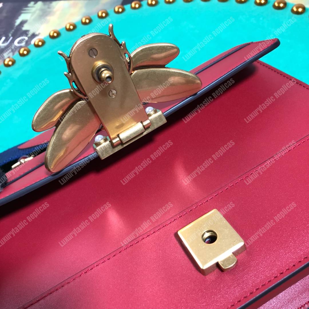 G*u*i queen margaret leather bag red