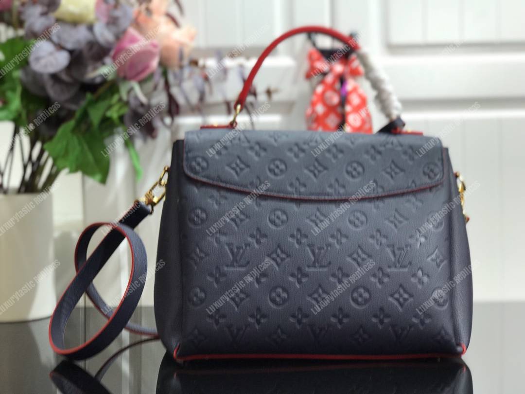 LV Georges MM Monogram Empreinte Leather Navy Blue/Red