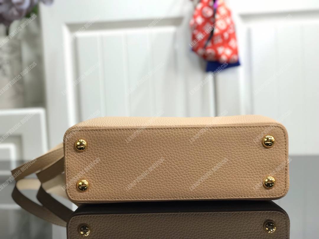 LV Capucines BB Taurillon Leather Beige