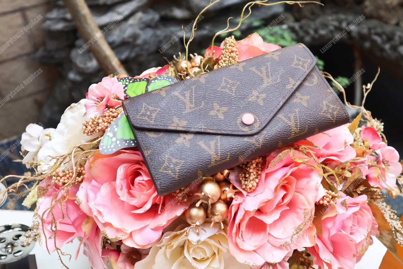 LV Joséphine Wallet Monogram Rose Ballerine