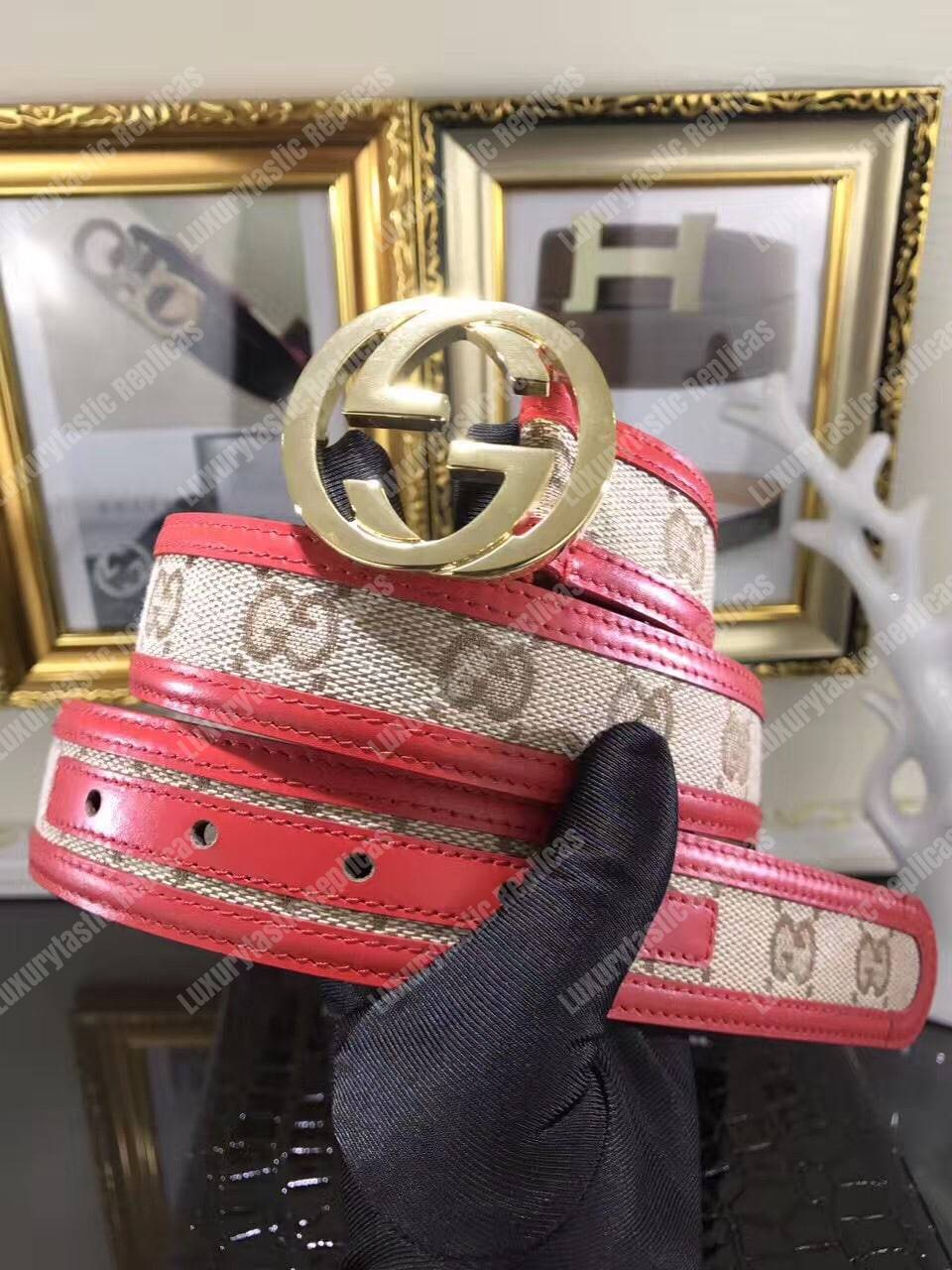 G*u*i interlocking g buckle belt