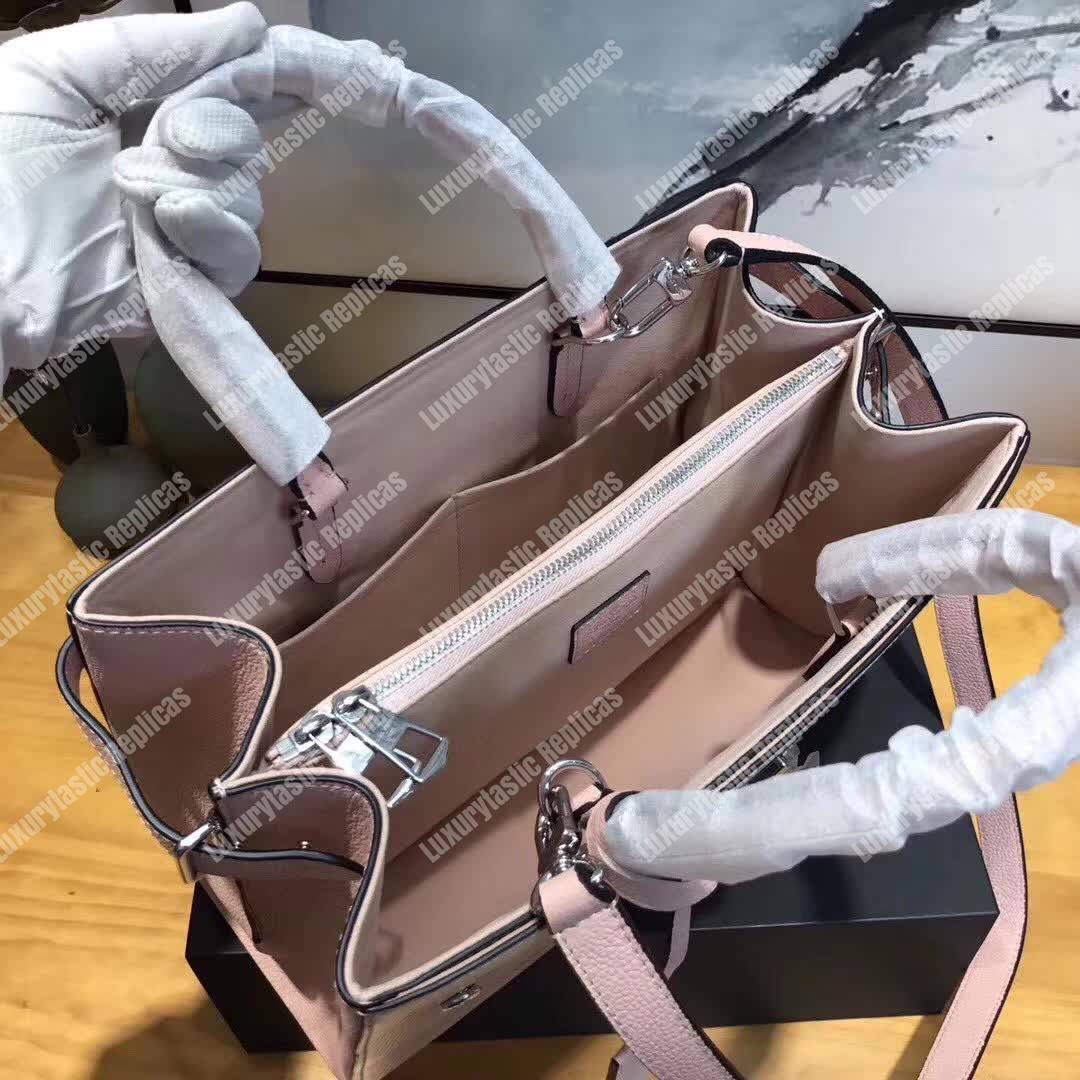 LV Epi Vaneau MM Bag Epi Leather Rose Ballerine