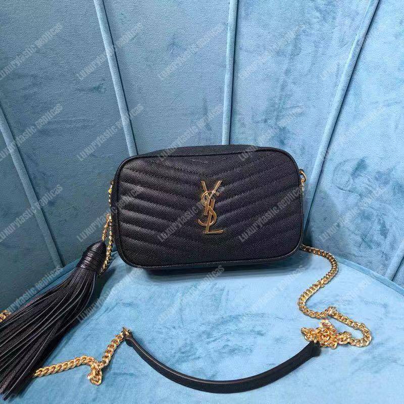 Saint Laurent Lou Camera Bag Matelasse Leather Black