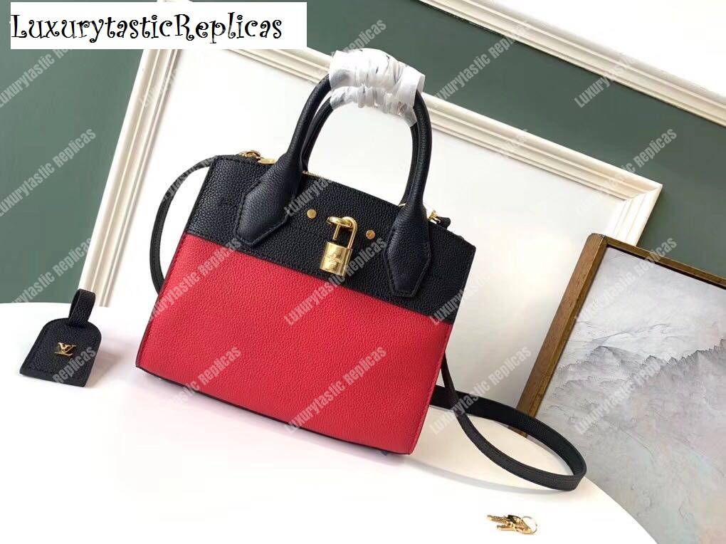 LV City Steamer Mini Noir Rouge