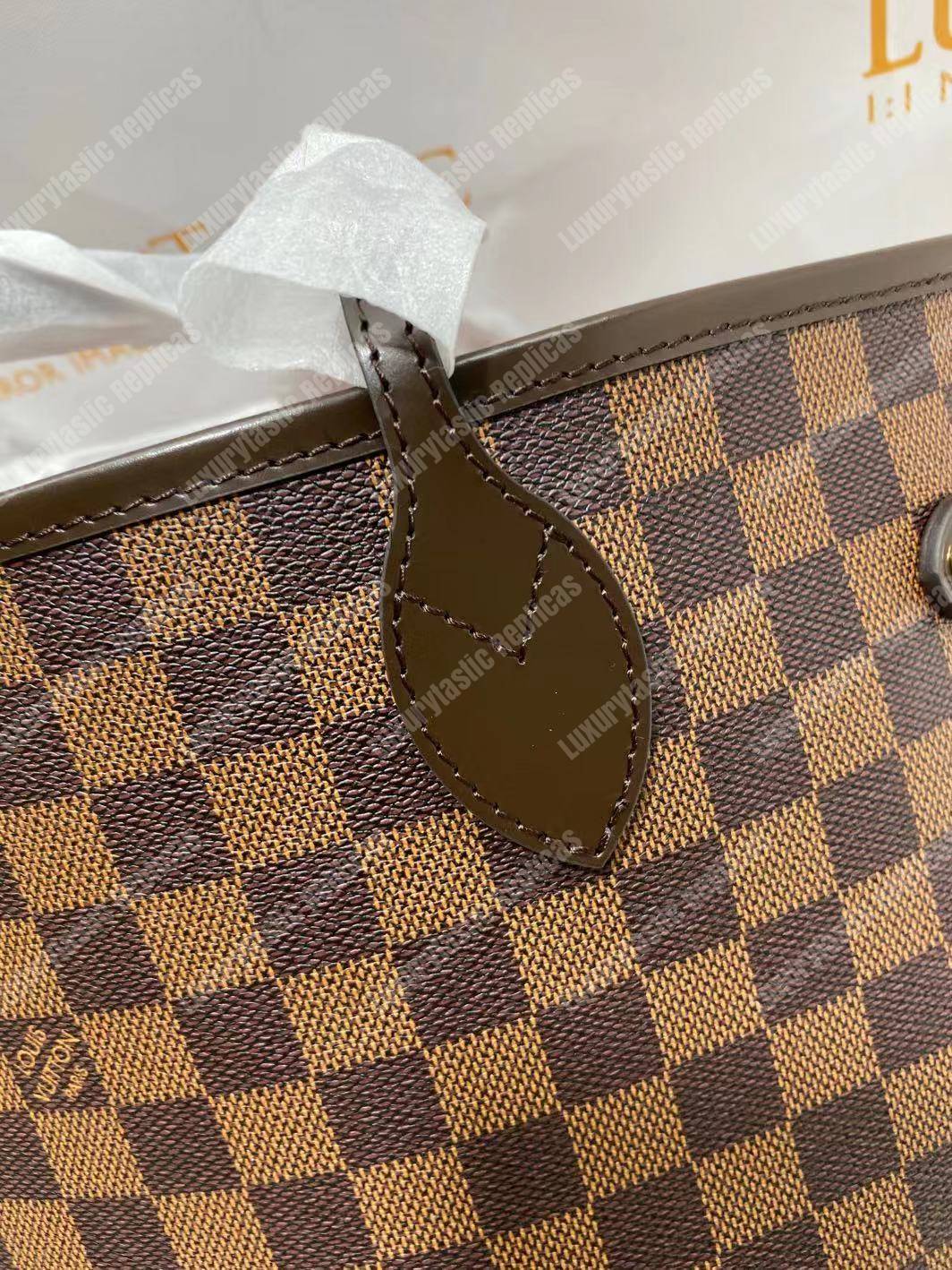 LV Neverfull MM Damier Ebene Cherise