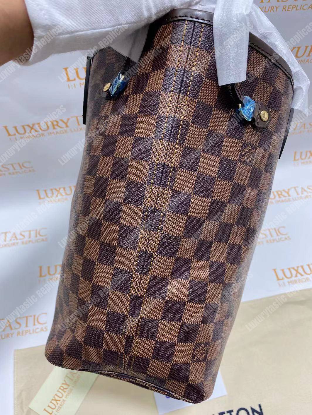 LV Neverfull MM Damier Ebene Cherise