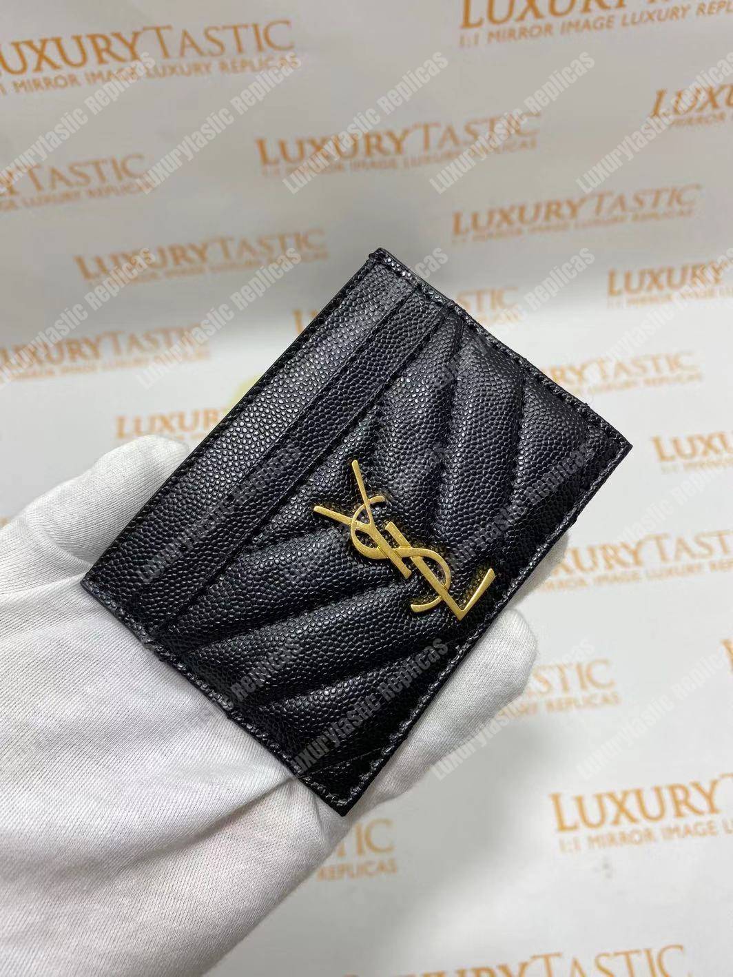 Saint Laurent Monogram Card Case Black