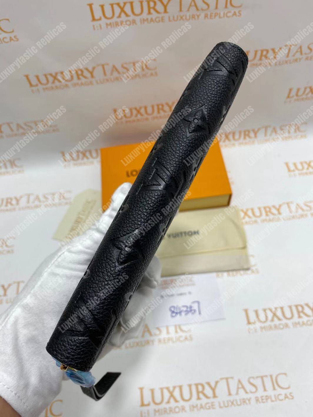 LV Clemence Wallet Monogram Empreinte Leather Noir