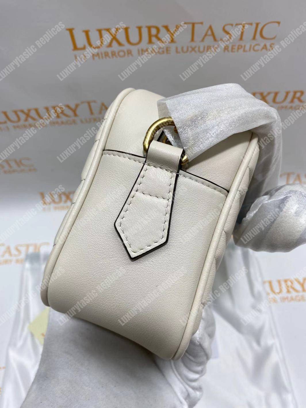 G*u*i gg marmont small matelassé shoulder bag white
