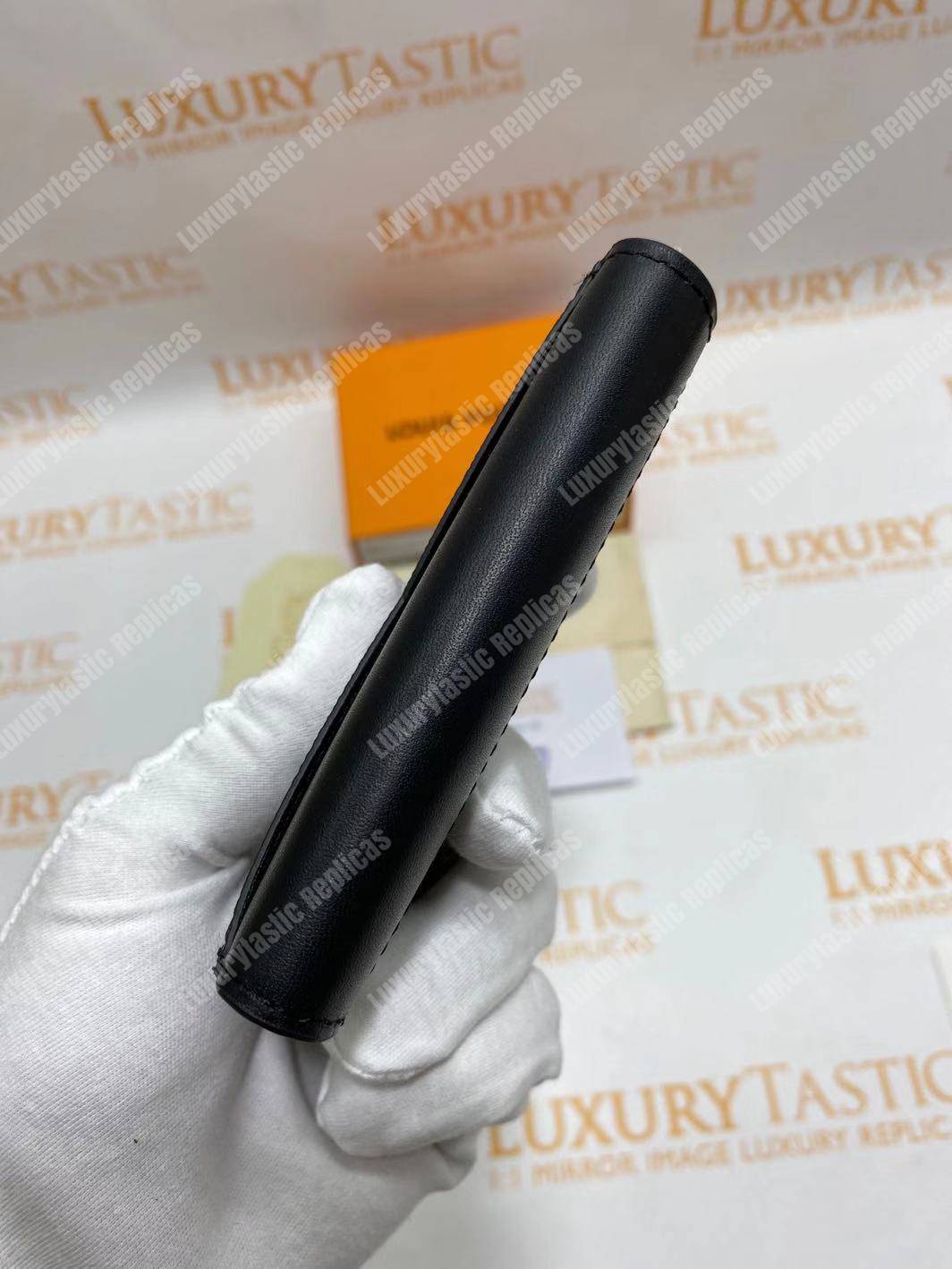 LV Pocket Organizer Monogram Macassar Canvas Black