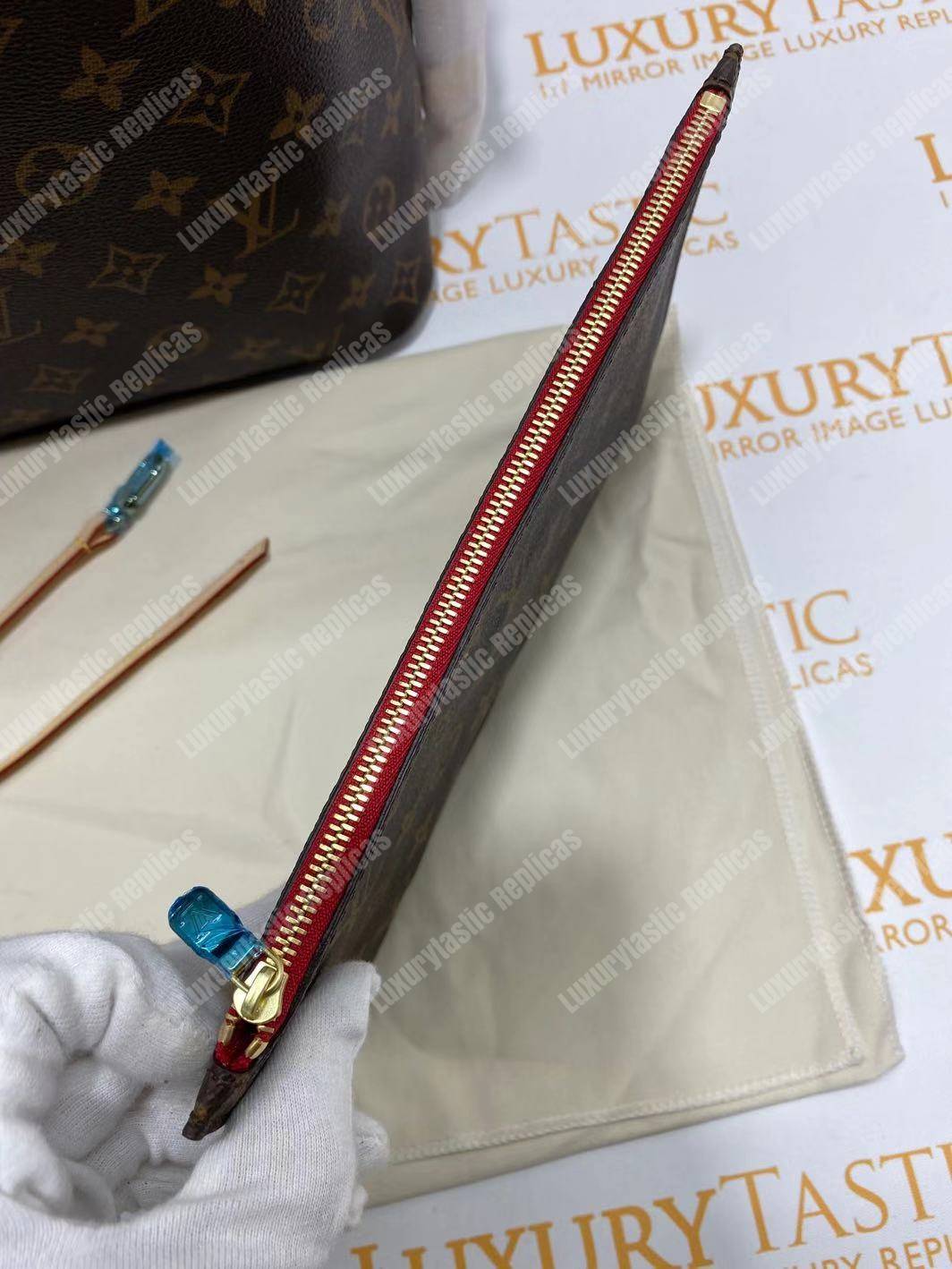 LV Neverfull MM Monogram Cherise