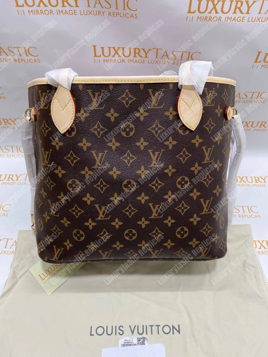 LV Neverfull MM Monogram Cherise